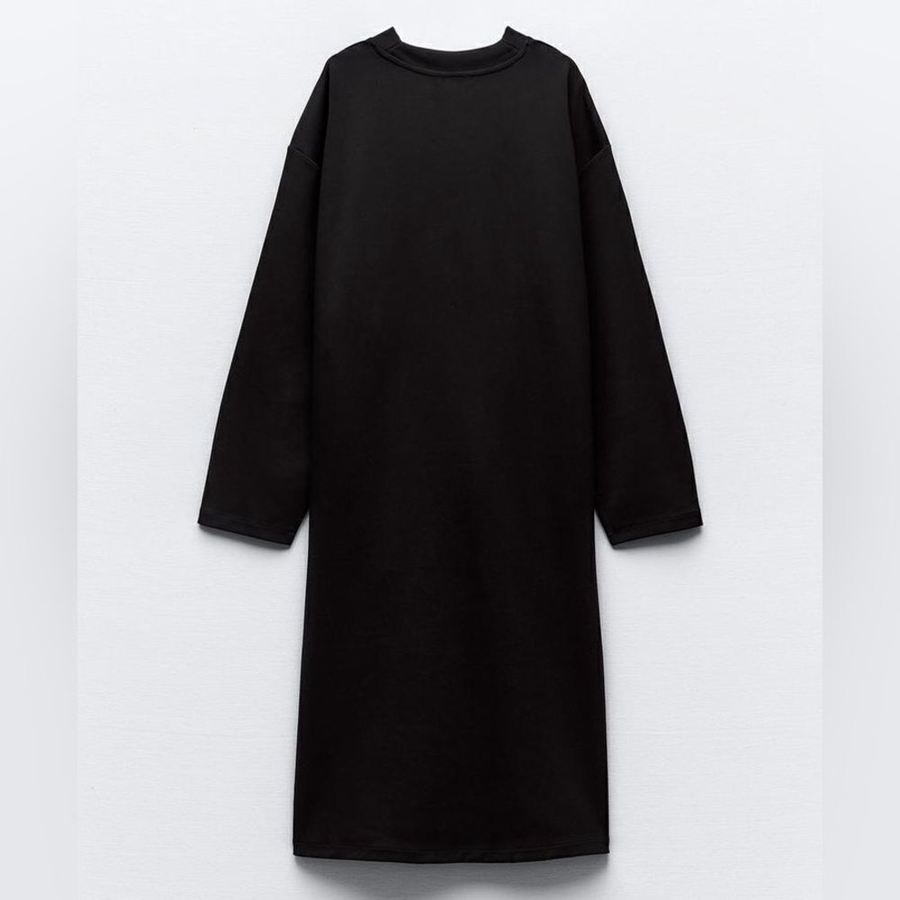 ZARA RUCHED LONG INTERLOCK JACKET - Picture 9 of 9